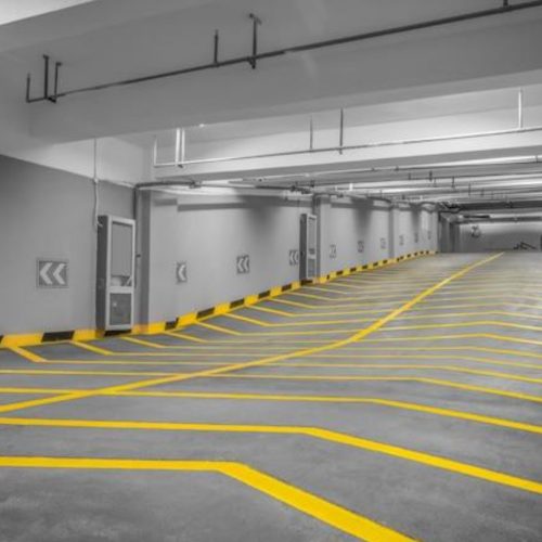 STRIPING 3 Garage Yellow